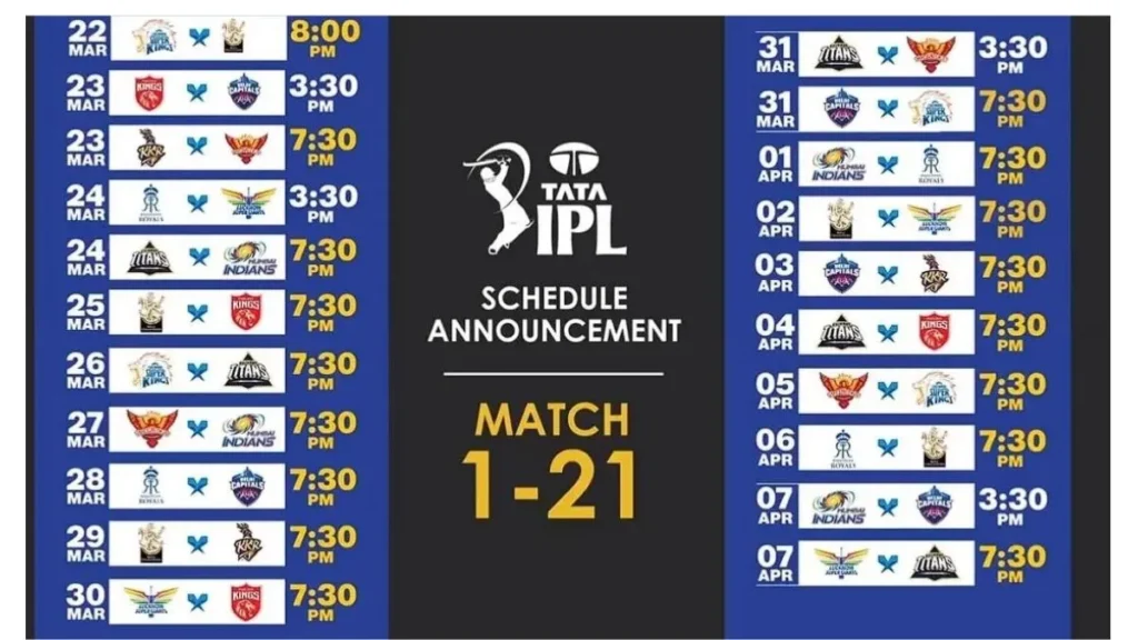 IPL 2024 Full Schedule in Bengali